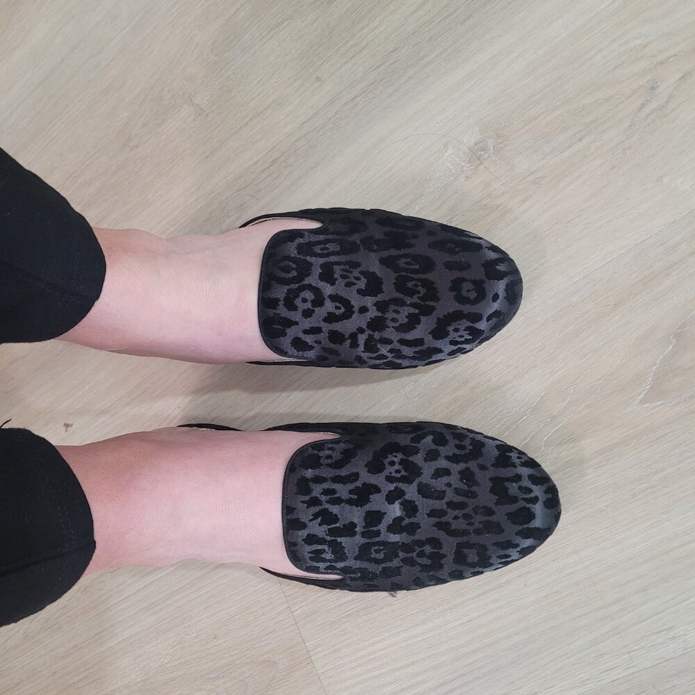 Birdies, Slides, Black Leopard Print